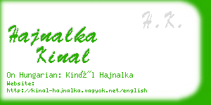 hajnalka kinal business card